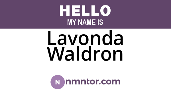 Lavonda Waldron
