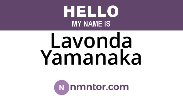 Lavonda Yamanaka