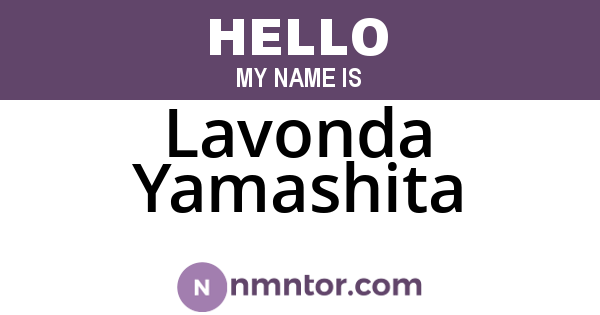 Lavonda Yamashita