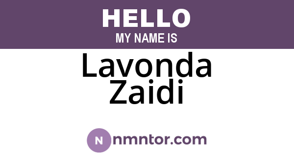 Lavonda Zaidi