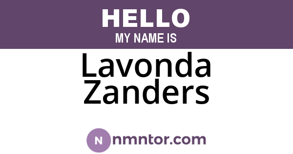 Lavonda Zanders