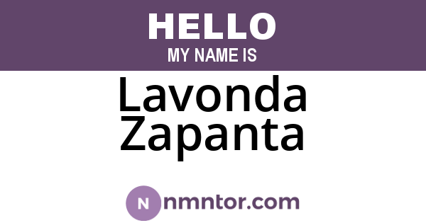 Lavonda Zapanta