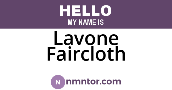 Lavone Faircloth