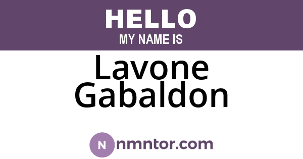 Lavone Gabaldon