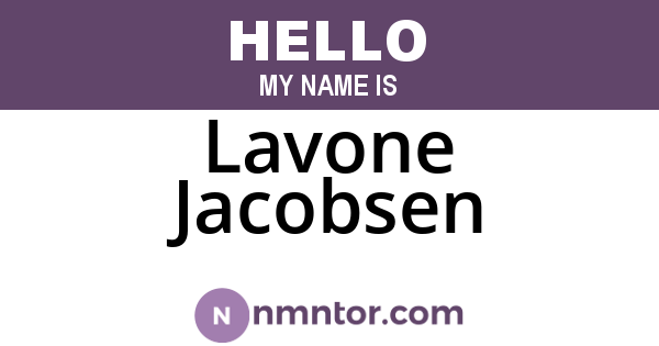 Lavone Jacobsen