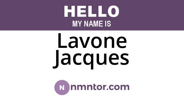 Lavone Jacques