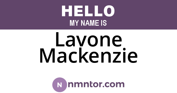 Lavone Mackenzie