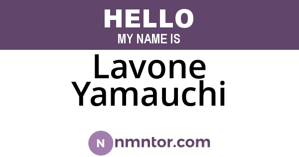 Lavone Yamauchi