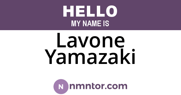 Lavone Yamazaki