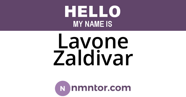 Lavone Zaldivar