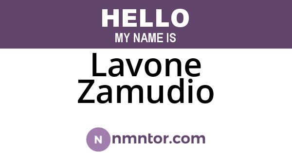 Lavone Zamudio