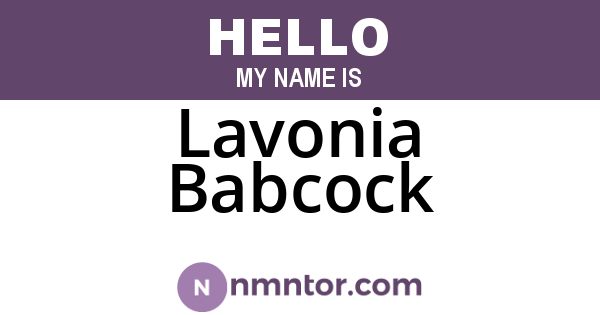 Lavonia Babcock