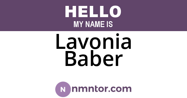 Lavonia Baber