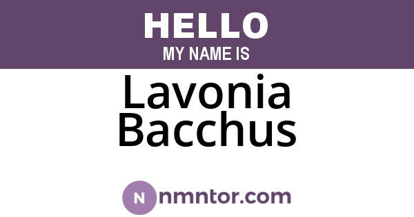 Lavonia Bacchus