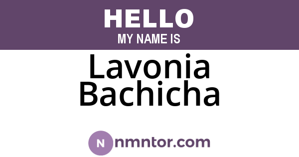 Lavonia Bachicha
