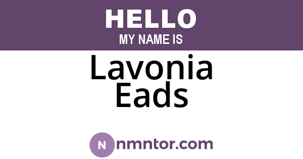 Lavonia Eads