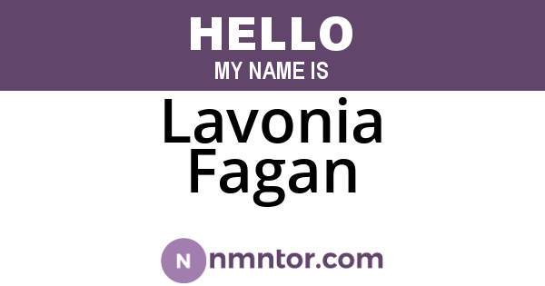 Lavonia Fagan