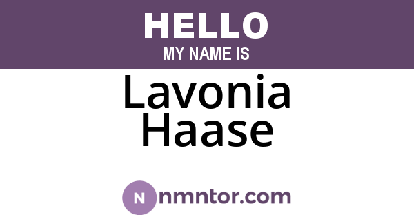 Lavonia Haase