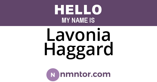 Lavonia Haggard