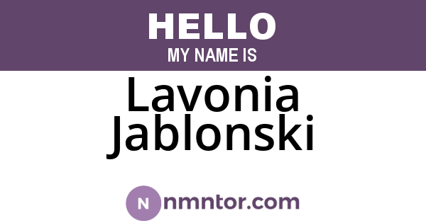 Lavonia Jablonski