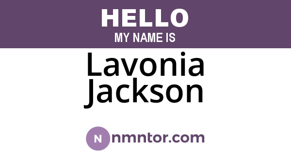 Lavonia Jackson
