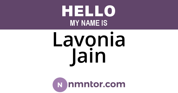 Lavonia Jain