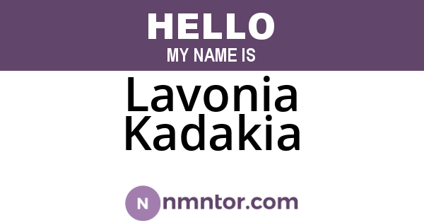 Lavonia Kadakia