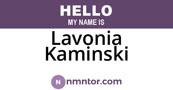 Lavonia Kaminski