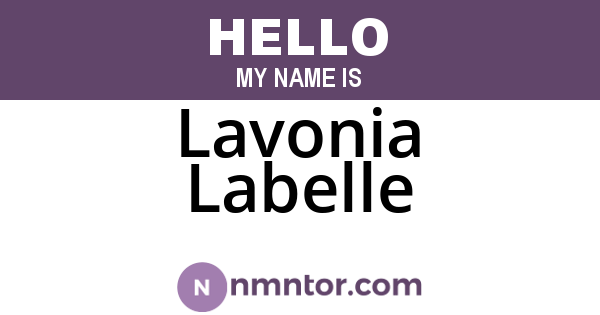 Lavonia Labelle