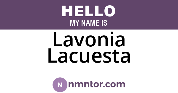 Lavonia Lacuesta
