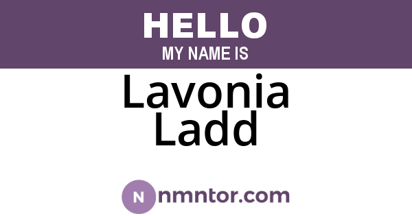 Lavonia Ladd