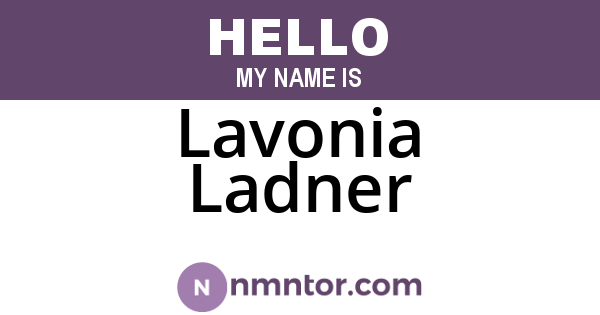 Lavonia Ladner