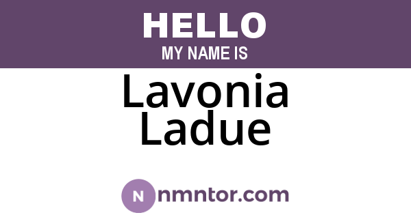 Lavonia Ladue