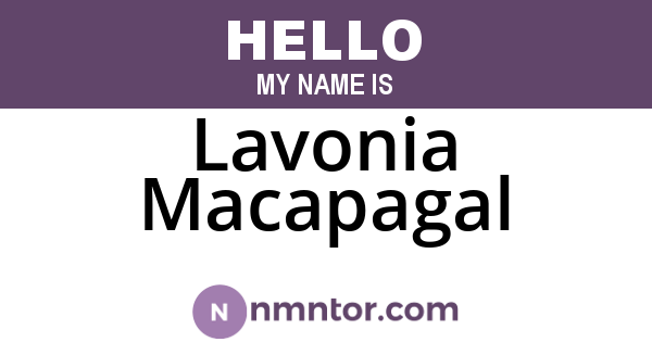 Lavonia Macapagal