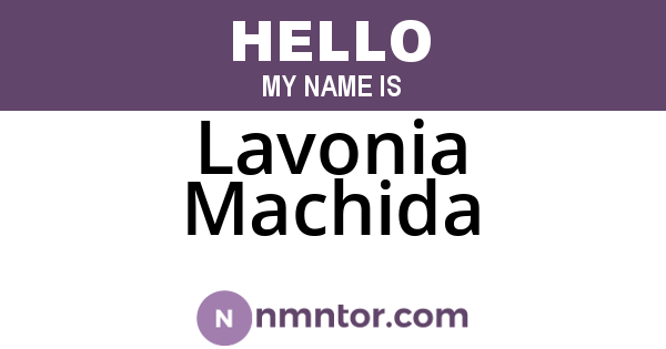 Lavonia Machida