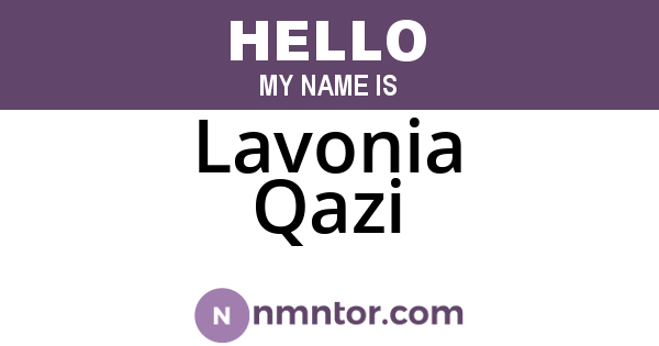 Lavonia Qazi