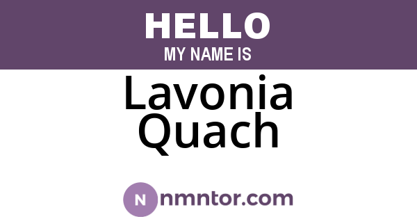 Lavonia Quach