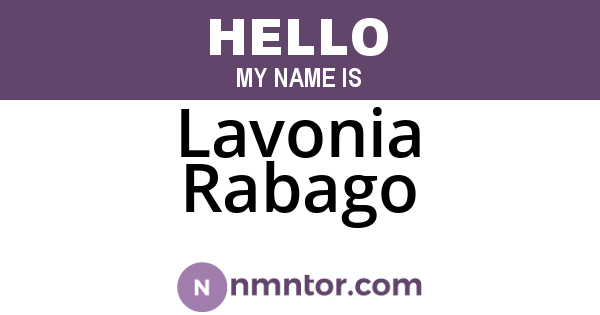 Lavonia Rabago