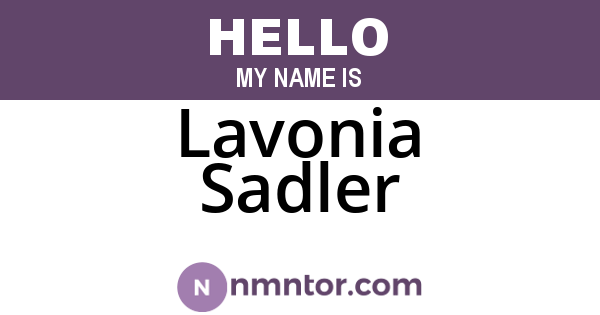 Lavonia Sadler