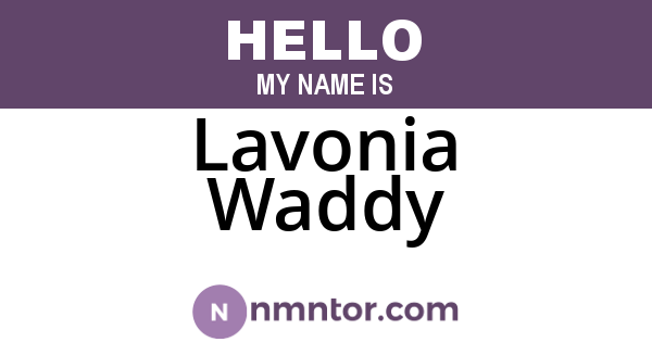 Lavonia Waddy