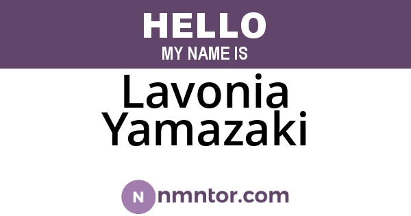 Lavonia Yamazaki