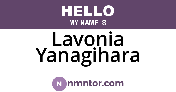 Lavonia Yanagihara