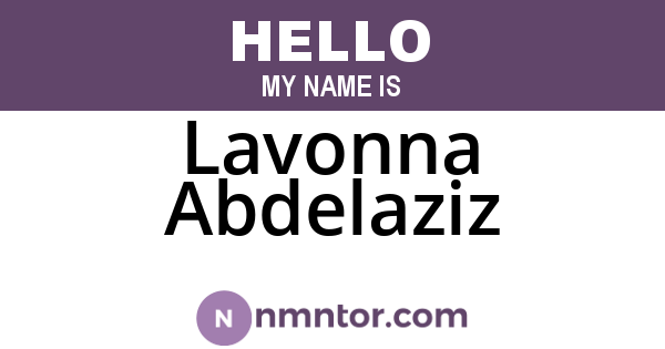 Lavonna Abdelaziz