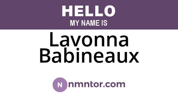 Lavonna Babineaux