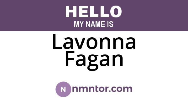Lavonna Fagan