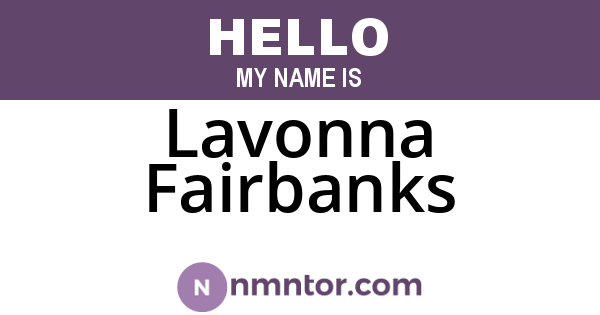 Lavonna Fairbanks