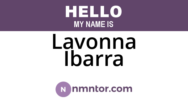Lavonna Ibarra