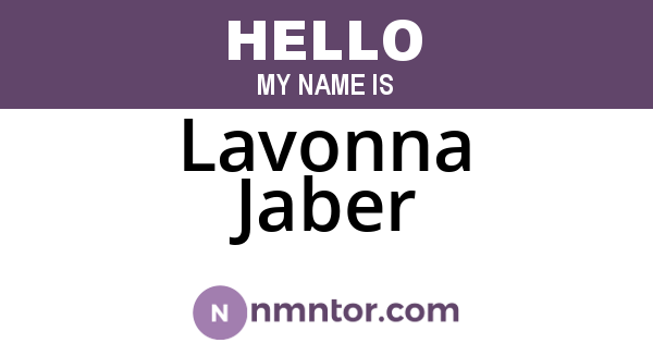Lavonna Jaber
