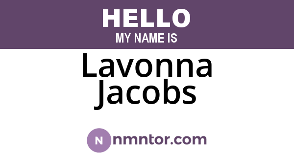 Lavonna Jacobs