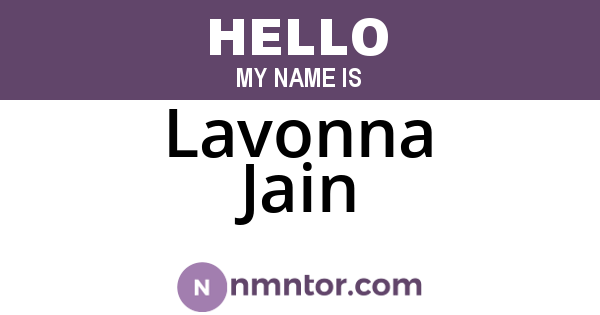 Lavonna Jain